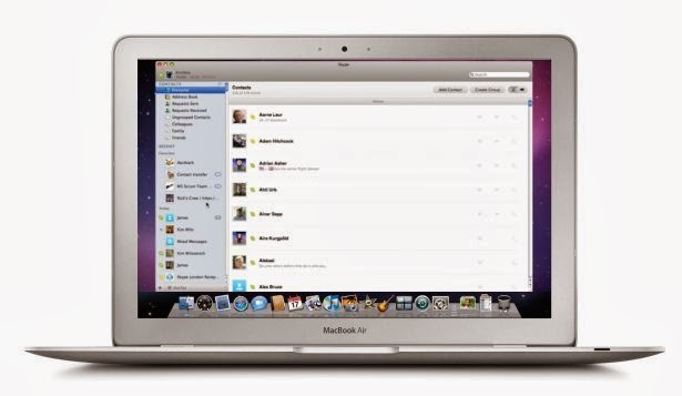 where are contacts for skype on mac